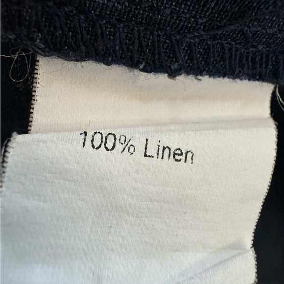 Jarbo Women's Italian Linen Button Up Boyfriend Shirt sz 3 Oversized Blue US 8 - Picture 7 of 8